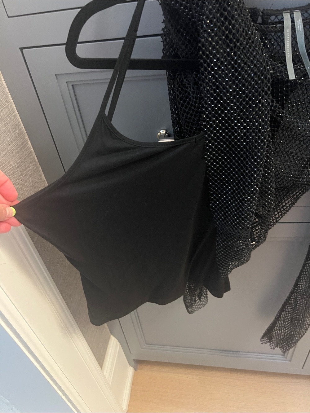 Anthropologie Black Sheer Mesh Long-Sleeve Tunic - Picture 3 of 4